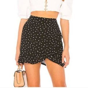 BB Dakota Polka Dot Ruffle Skirt